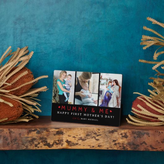 Plaque Photo Collage photo mignon 'Mummy & Me' | 1ère mère (Côté)