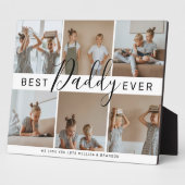 Plaque Photo Collage photo moderne 'Best Daddy Ever' (Côté)