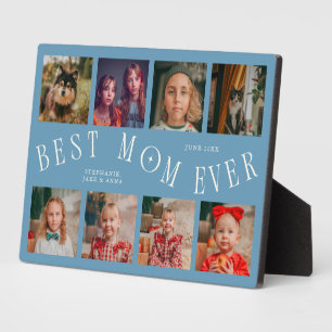 Plaque Photo Collage photo moderne de 8 photos Meilleure maman