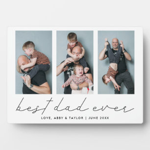 Plaque Photo Collage photo moderne Meilleur papa Jamais Gardé