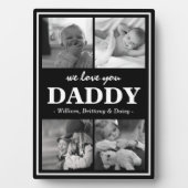 Plaque Photo Collage photo moderne | Nous Vous Aimons Papa (Devant)