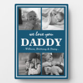 Plaque Photo Collage photo moderne | Nous Vous Aimons Papa (Devant)
