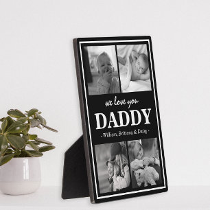 Plaque Photo Collage photo moderne   Nous Vous Aimons Papa