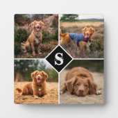 Plaque Photo Collage Photo Moderne Personnalisé Monogramme Chie (Devant)