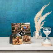 Plaque Photo Collage Photo Moderne Personnalisé Monogramme Chie (Insitu)