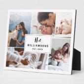 Plaque Photo Collage photo multiple famille établi blanc (Côté)