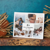 Plaque Photo Collage photo multiple famille établi blanc (Côté)