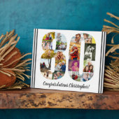 Plaque Photo Collage photo Numéro personnalisé 80 Anniversaire (Côté)