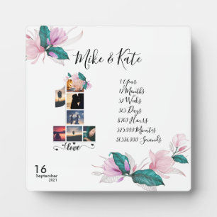 Plaque Photo Collage photo personnalisé 1er anniversaire pour p