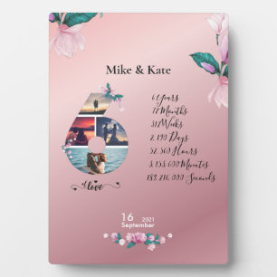 Plaque Photo Collage photo personnalisé 4 8e anniversaire pour