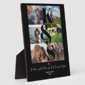 Plaque Photo Collage photo personnalisé Couples Cadeaux initial (Côté)