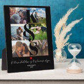 Plaque Photo Collage photo personnalisé Couples Cadeaux initial (Côté)