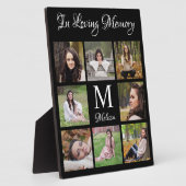 Plaque Photo Collage Photo Personnalisé En Mémoire Amoureuse (Côté)