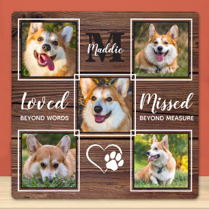 Plaque Photo Collage photo personnalisé en mémoire d'un chien r