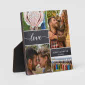 Plaque Photo Collage photo personnalisé Love Script Couple (Recto)