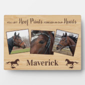 Plaque Photo Collage photo personnalisé Mémorial du cheval (Devant)