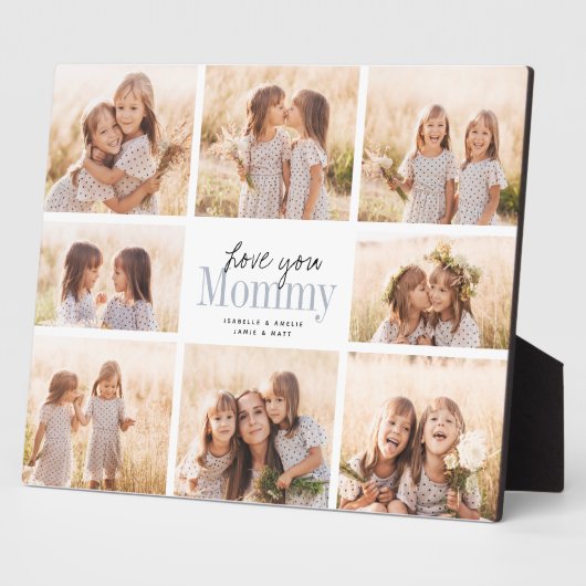 Plaque Photo Collage photo personnalisé pour la fête des mères (Côté)