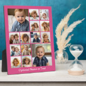 Plaque Photo Collage photo rose - Ajouter jusqu'à 14 photos (Côté)