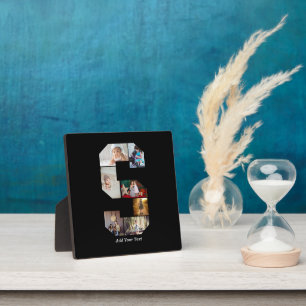 Plaque Photo Collage photo S en lettres noires et blanches
