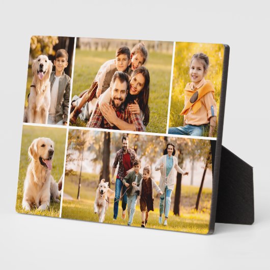 Plaque Photo Collage photo simple 5 (Côté)