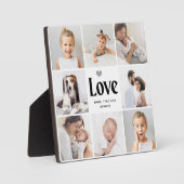 Plaque Photo Collage photo simple et moderne | Amour (Recto)