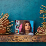 Plaque Photo Collage photo simple Graduation moderne<br><div class="desc">Plaque Photo Moderne Graduation avec un collage photo avec quatre images dans un agencement simple. À droite se trouve le nom et l'information de classe du diplômé. Cet élégant affichage photo Graduation est idéal pour un lycée ou un diplômé de l'université.</div>