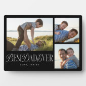 Plaque Photo Collage photo simple Meilleur papa jamais gardé (Devant)