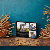 Plaque Photo Collage photo simple Meilleur papa jamais gardé (Côté)