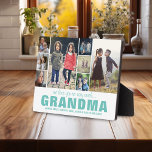Plaque Photo Collage photo simple moderne Couleur grand-mère pe<br><div class="desc">Faites savoir à grand-mère combien ses petits-enfants l'aiment avec cette mignonne plaque de collage photo moderne. Il vous permet de télécharger 8 photos et tout le texte est facilement customisé.</div>