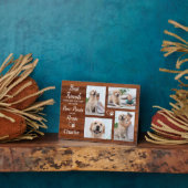 Plaque Photo Collage photo souvenir rustique pour animaux de co (Côté)
