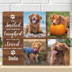 Plaque Photo Collage photo souvenir rustique pour animaux de co