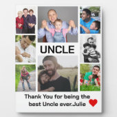 Plaque Photo Collage photo Uncle 8 moderne personnalisé (Devant)