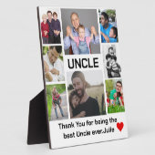 Plaque Photo Collage photo Uncle 8 moderne personnalisé (Côté)