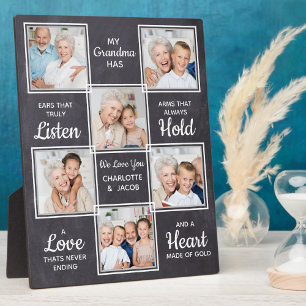 Plaque Photo Collage photo unique Grandma personnalisé
