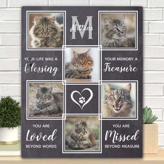 Plaque Photo Collage photo unique Pet Cat Memorial