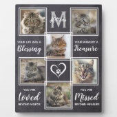 Plaque Photo Collage photo unique Pet Cat Memorial (Devant)