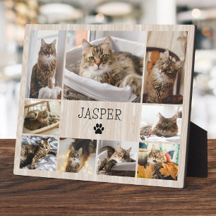 Plaque Photo Collage rustique moderne de photos de chat