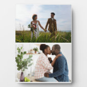 Plaque Photo Collage simple de 2 photos (Devant)
