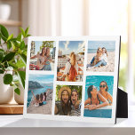 Plaque Photo Collage simple de 6 photos<br><div class="desc">Créez votre propre décor de maison de collage photo personnalisé. Ajoutez 6 de vos photos préférées et arrière - plan couleur personnalisé dans ce design modèle moderne.</div>