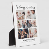Plaque Photo Collage simple et moderne de 8 photos "In Loving M (Côté)
