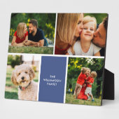 Plaque Photo Collection de quatre photos moderne Nom de famille (Côté)