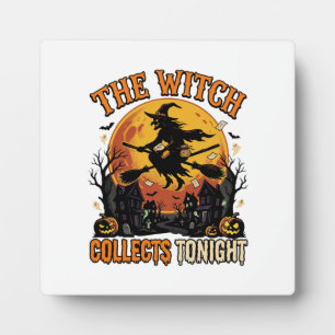 Plaque Photo Collection de sorcière d'Halloween Humour