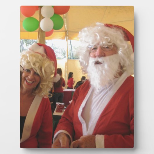 Plaque Photo Collection Père Noël élégante. (Devant)