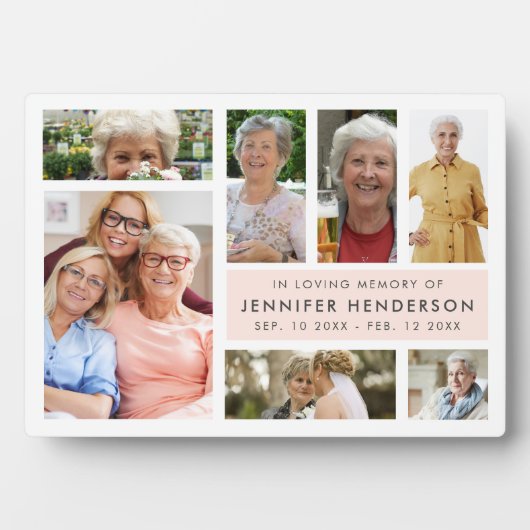 Plaque Photo Collection photo moderne en mémoire d'amour (Devant)