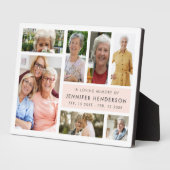 Plaque Photo Collection photo moderne en mémoire d'amour (Côté)