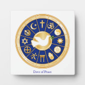 Plaque Photo Colombe de la paix (Devant)