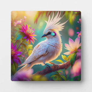 Plaque Photo Colombe fantaisiste à plumage juvénile crêté