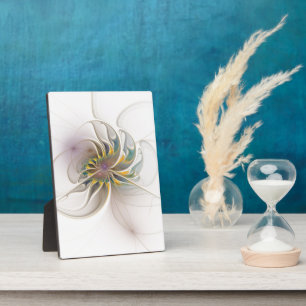 Plaque Photo Colorful fractal ornament. Flower art