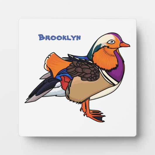 Plaque Photo Colorful mandarin duck (Devant)