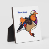 Plaque Photo Colorful mandarin duck (Recto)